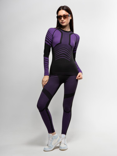 Комплект термобелья X-Line Sport женский черный с фиолетовым NEW в Владимире