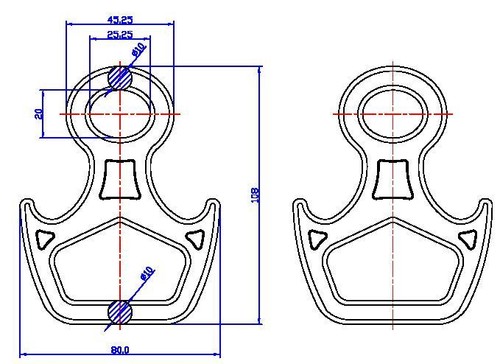  Спусковое устройство Вертикаль 8 рогатая малая дюраль в Владимире  