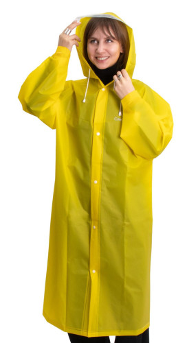 Плащ-дождевик Следопыт плотный EVA 66х115см с козырьком,чехлом желтый