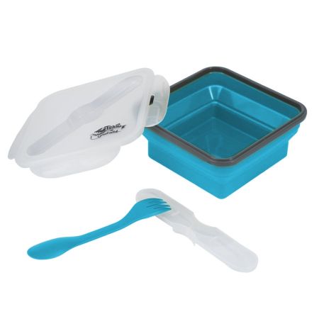 Контейнер Tramp силиконовый с ловилкой 1000мл.TRC-145 аквамарин