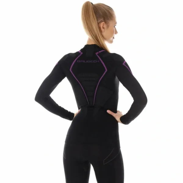 Футболка Brubeck Thermo Nilit Heat черный/розовый женская в Владимире