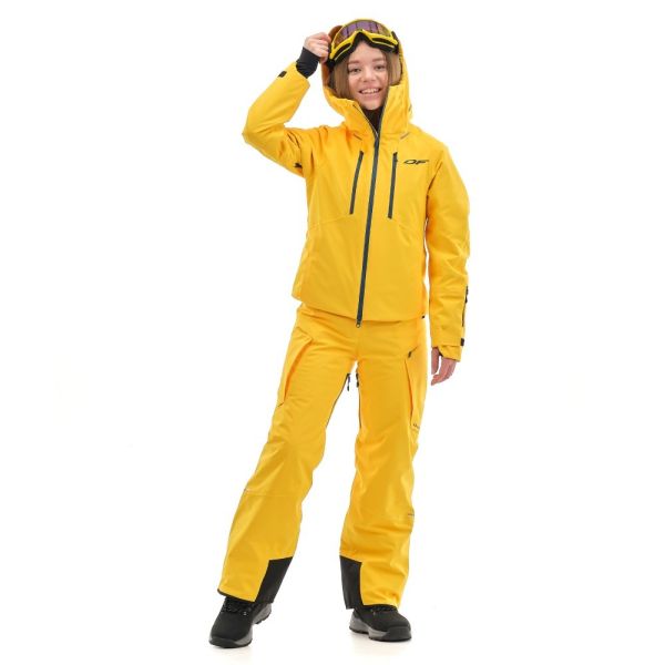 Куртка горнолыжная Dragonfly утепленная Gravity Premium Woman Yellow-Dark в Владимире