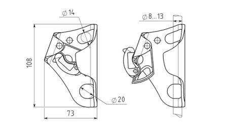  Зажим Вертикаль Кроль черный в Владимире  