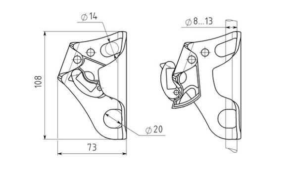  Зажим Вертикаль Кроль черный в Владимире  