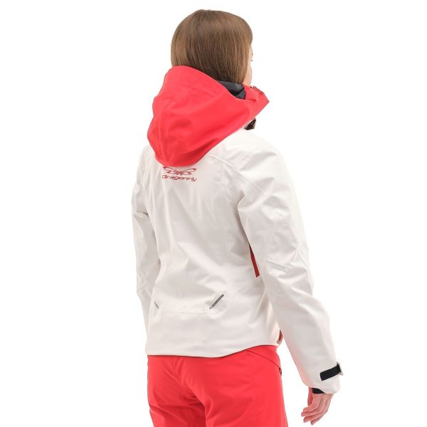 Куртка горнолыжная Dragonfly утепленная Gravity Premium Woman Gray-Red в Владимире