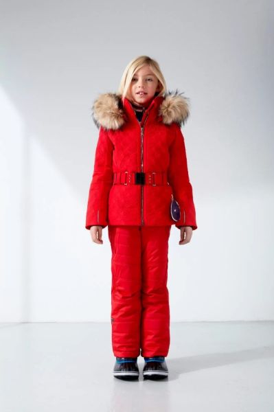 Куртка горнолыжная Poivre Blanc с иск.мехом W21-1003-JRGL/A красный в Владимире