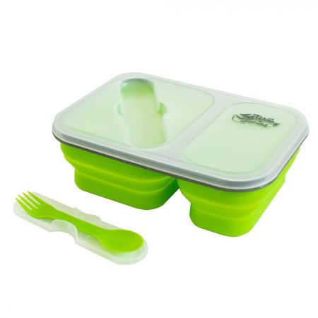 Контейнер Tramp силиконовый 2 отсека с ловилкой 900мл.TRC-090