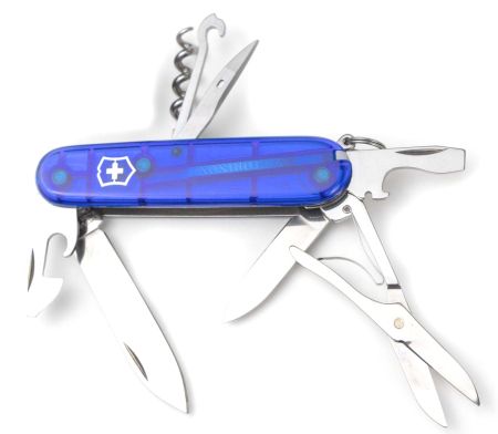 Нож Victorinox 1.3703.T2 Climber полупрозрач.синий