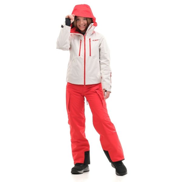 Куртка горнолыжная Dragonfly утепленная Gravity Premium Woman Gray-Red в Владимире