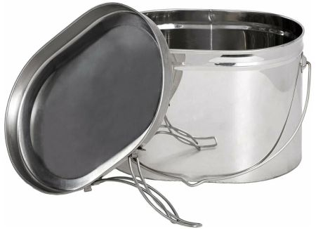 Котел Роза Ветров 1,3л.низкий нерж.крышка с ручками