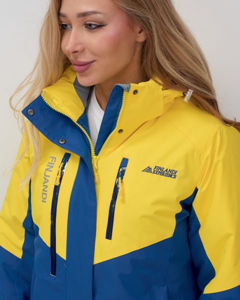 Костюм горнолыжный 02815J желтый  в Владимире