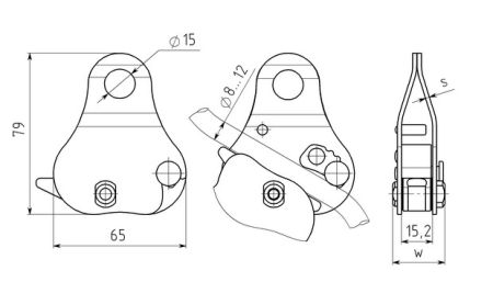  Зажим Вертикаль Капля дюраль ver 0103 в Владимире  