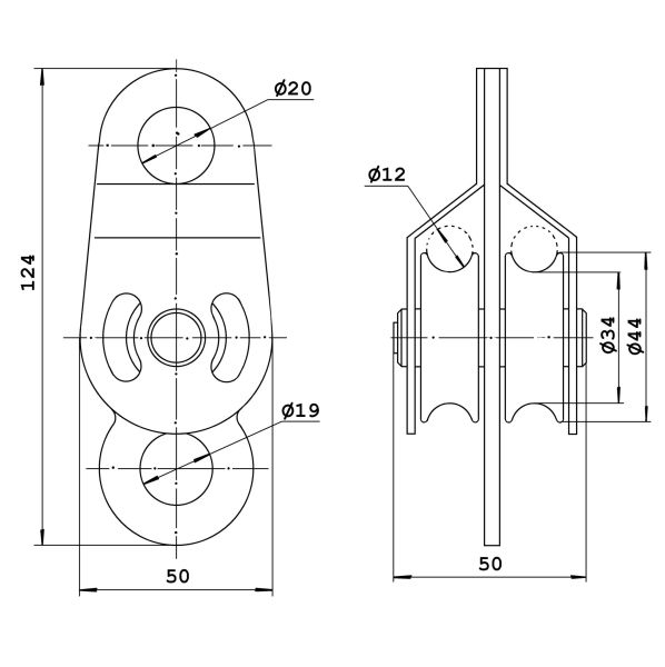  Блок-ролик Орион-Альп двойной сталь с подшипником в Владимире  
