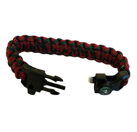 Браслет Следопыт из паракорда со свистком,компасом и огнивом,26х2см PF-PD-04