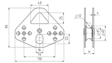  Блок-ролик Вертикаль Тандем дюраль с подшипником  в Владимире  