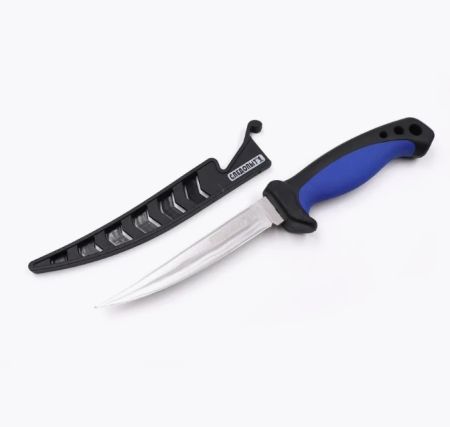 Нож Следопыт разделочный прорезиненная ручка 127мм в чехле