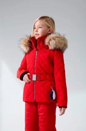 Куртка горнолыжная Poivre Blanc с иск.мехом W21-1003-JRGL/A красный в Владимире